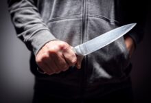 Drohung mit Messer
