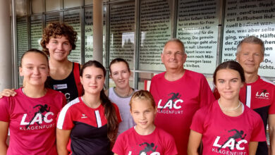 Jana Obiltschnig, Lukas Gasper, Nina Schneider, Lorena Miklau, Maya Repitsch, Fritz Sporis, Vanessa Stessl, Richard Peterl © LAC Klagenfurt