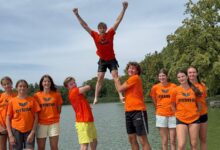 Foto ASKÖ/das LAC-Schielleiten-Team von links: Romina Kury, Vanessa Stessl, Estelle Miklau, Sidney Hölliner, Matthias Altenberger, Lukas Gasper, Elisabeth Bluch, Nina Schneider, Jana Obiltschnig ©LAC-Klagenfurt