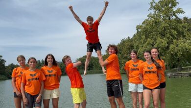 Foto ASKÖ/das LAC-Schielleiten-Team von links: Romina Kury, Vanessa Stessl, Estelle Miklau, Sidney Hölliner, Matthias Altenberger, Lukas Gasper, Elisabeth Bluch, Nina Schneider, Jana Obiltschnig ©LAC-Klagenfurt