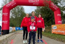 Foto zVg von links: Sie trugen wesentlich zum LAC-Gesamterfolg bei die Kinderläufer Maya Repitsch, Konstantin Kollmann, Matteo Cuoni, Emma Stuck