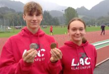 Foto/KK Gasper: Jana Obiltschnig und Matthias Altenberger ©LAC-Klagenfurt