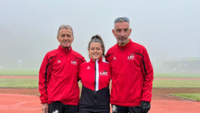 zVg von links ein Teil der erfolgreichen LAC-Masters: Valentin Topitschnig, Corinna Dorfer, Hans-Joachim Imre © LAC Klagenfurt