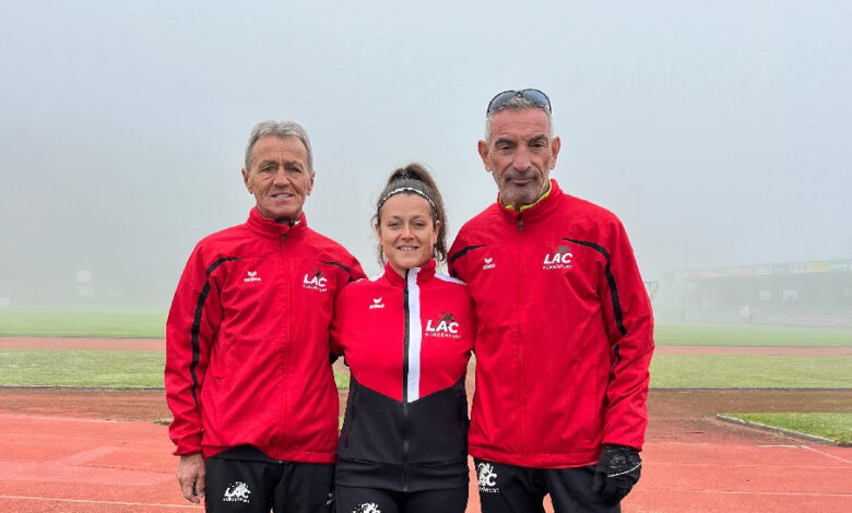 zVg von links ein Teil der erfolgreichen LAC-Masters: Valentin Topitschnig, Corinna Dorfer, Hans-Joachim Imre © LAC Klagenfurt