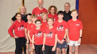 Foto Martina Albel: die LAC-Talenten mit Betreuer Günther Gasper und dem LAC-Kampfrichterteam. Die Kinder von links: Elisabeth Maieritsch, Mai Krohne, Emilio Wünsche, Matteo Küffe, Konstantin Waldmann, Nicolo Martinengo, Matteo Cuoni