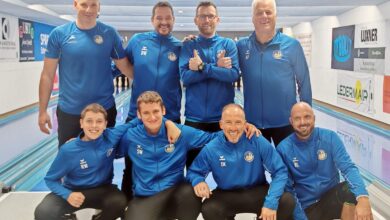 KSK Klagenfurt-Magdalensberg in Jenbach: stehend von links: Andrej Lahovec, Daniel Waldhauser, Martin Oberrauner und Adolf Pichler; hockend von links: Rafael Waldhauser, Sandro Winter, Dominik Konec und Roman Leitner © KSK Klagenfurt-Magdalensberg