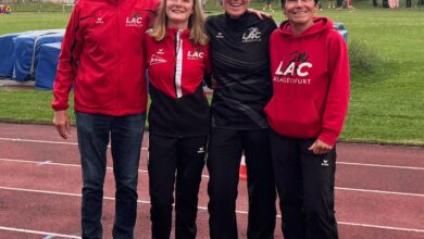 Foto zVg von links ein Teil des Geherteams: Walter Jakobitsch, Marlen und Anja Staudacher, Ulrike Striednig