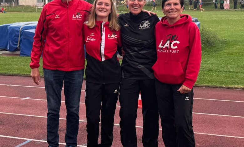 Foto zVg von links ein Teil des Geherteams: Walter Jakobitsch, Marlen und Anja Staudacher, Ulrike Striednig